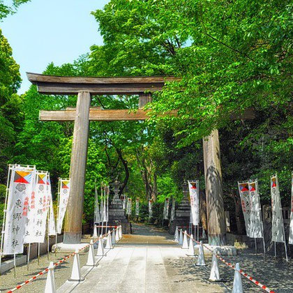 JAPÃO - Japão Tradicional Portão Torii Bandeiras Religião