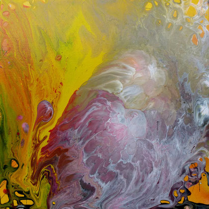 Springtime, Lacke auf Leinwand, 30x30 cm