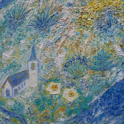 Gerlinde Krauß: Rosenheim, Öl auf Leinwand, 20x10 cm