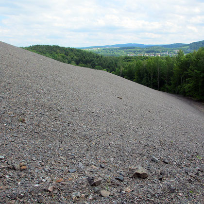 Uranerz-Abraumhalde bei Schneeberg