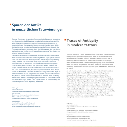 Tafel zm Thema von Spuren der Antike in neuzeitlichen Tätowierungen
