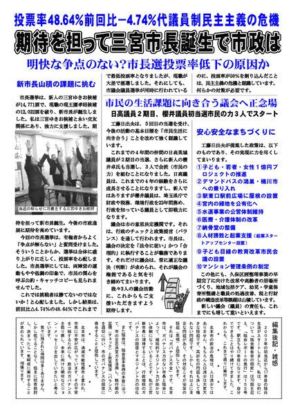 工藤日出夫議会レポート第155号(2019年5月)