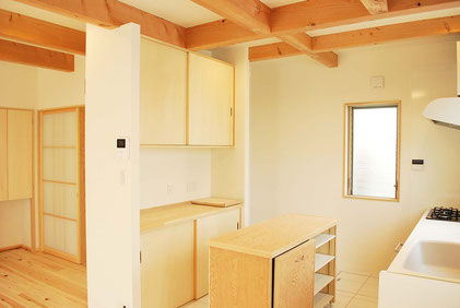 和のリビング　無双建具
