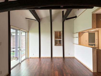 和のリビング　無双建具