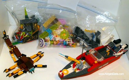 Lego clasificado en bolsas - www.AorganiZarte.com