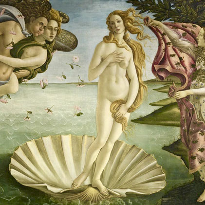 Die Geburt der Venus - Sandro Botticelli (Firenze 1445 - 1510).  (c) Uffizien, Florenz, Italien