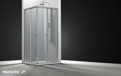 Mampara de ducha angular plegable Profiltek Duna DU-221