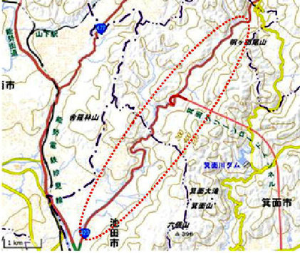 余野川中流部の範囲(環境省「生物多様性保全上重要な里山里地」から)