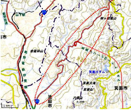 余野川中流部の範囲（環境省「生物多様性保全上重要な里山里地」から）