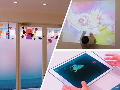 ICT療育 ブロジェクター アイパッド