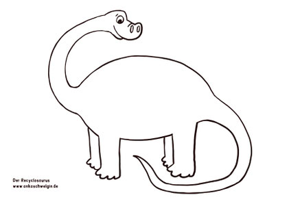 Ausmalbild zum Download - Der Recyclosaurus