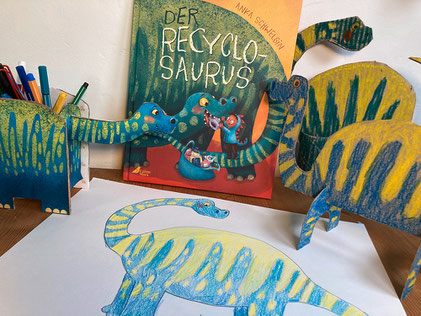 Zeichne den Recylosaurus