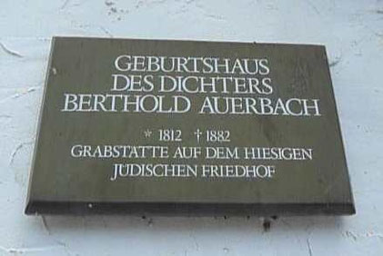 Tafel am Geburtshaus
