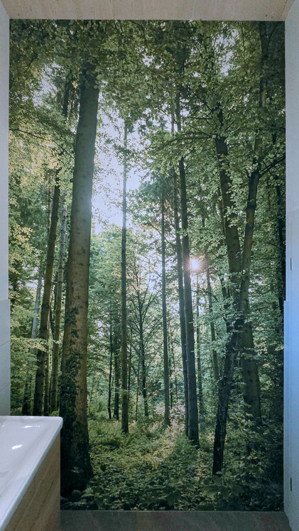 Fototapete in Nasszelle