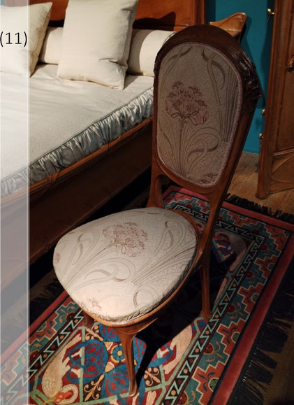 Chaise aux motifs d'ombellifère, Hector Guimard, Collection Art Nouveau du Musée des Arts Décoratifs