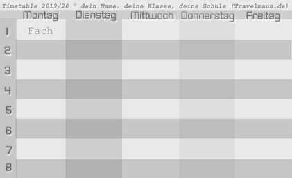 Timetable2 - ergänze deine Fächer am PC! (Freeware)