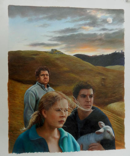 Peinture retenue pour l'affiche du film français "Rester Vertical" en 2016 (affiche nationale et internationale).