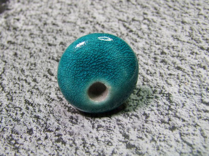 bague bleue en ceramique raku