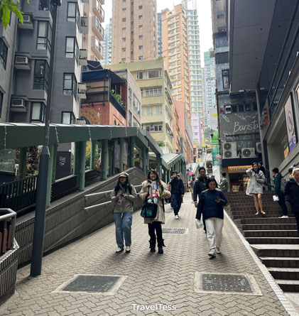 Central–Mid-Levels escalator (roltrappensysteem) in SoHo