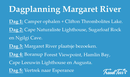 Margaret River dagplanning
