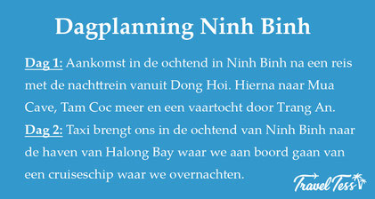 Dagplanning Ninh Binh