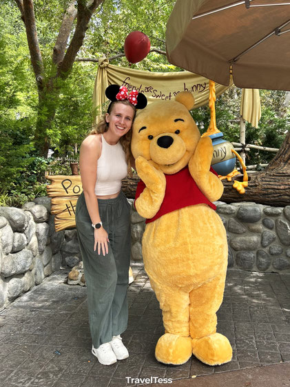 Op de foto met Winnie the Pooh