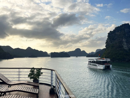 Halong Bay zonsondergang