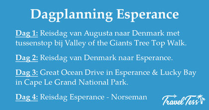 Dagplanning Esperance