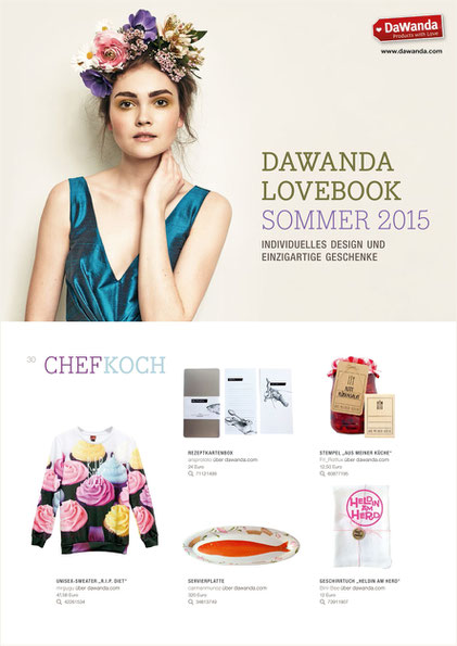 DAWANDA LOVEBOOK SOMMER 2015, Stempel "Aus meiner Küche"