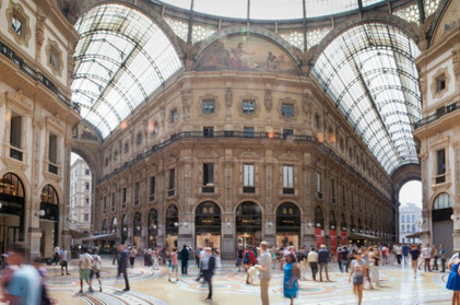 Shopping in Milan Copyright Mike and Annabel Beales