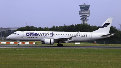--- Embraer ERJ-190LR --- OH-LKN --- First Flight: 2009 --- MSN: 252 --- "One World" --- Brussels National (BRU - EBBR) 2016