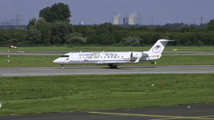 --- Bombardier CRJ-200LR --- D-ACRF --- First Flight: 2002 --- MSN: 7619 ---Dusseldorf Rhein-Ruhr (DUS - EDDL) 2004