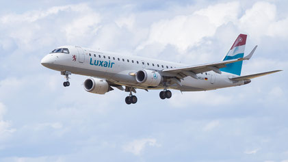 ---- Embraer ERJ-190LR --- D-ACJJ --- First Flight: 2007 --- MSN: 114 ---- "opb German Airways" --- Luxembourg Findel (LUX - ELLX) 2023