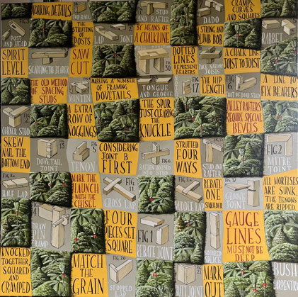 'Bush carpentry' 80 x 80 cm, oil on canvas, 2022 SOLD