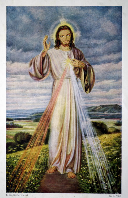 Ein Bild von Jesus gemalt nach den Angaben von Sr. Faustina