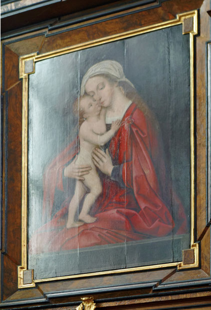 Hans Holbein hat ein Bild von der Gottesmutter mit dem Jesuskind gemalt