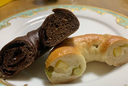 ベーグルの切り口