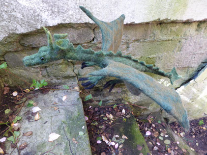 Drache, mobile, gefilzt, filz, Dekoration für Schultüte, Kinderzimmer