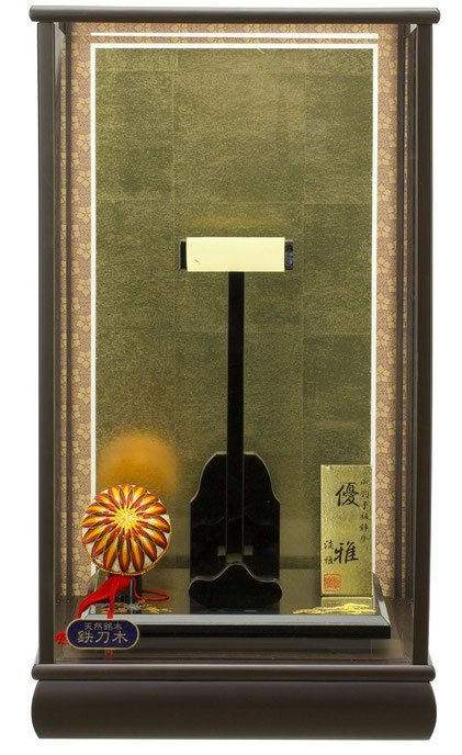 羽子板ケース 鉄刀木 優雅 15号 高さ60cm 四角（1112-15-251）