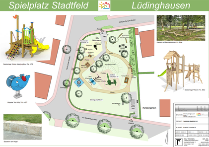 Skizze der Neuplanung des Spiwelplatz Stadtfeld II