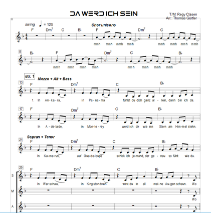 Da werd ich sein - Regy Clasen