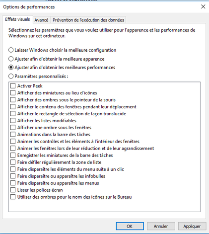 capture d'écran tutoriel accélérer windows