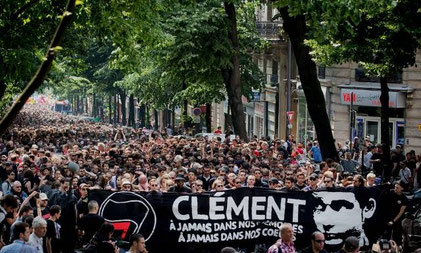 Mindedemo for Clément Méric i Paris