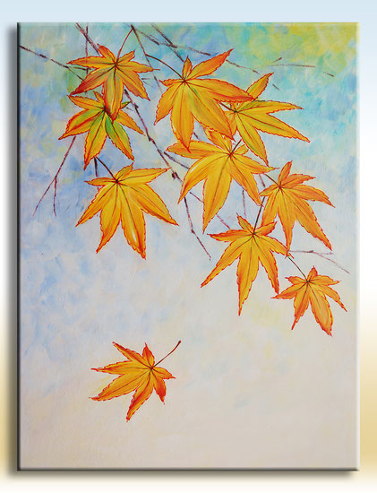 Yellow leaves Acrylic on canvas by N. Stangrit