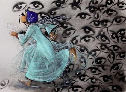 Illustration de l’artiste afghane, Shasia Hassana
