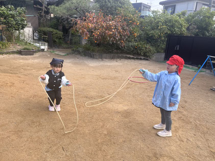 一人縄跳びもやってみよう！