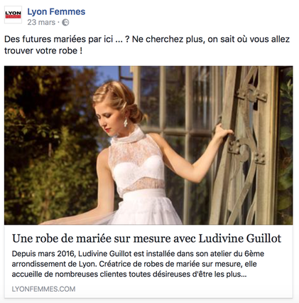 Ludivine Guillot - Robes de Mariée sur Mesure - Lyon