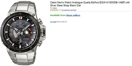 Casio Edifice EQW-A1000DB-1AJF price in UK