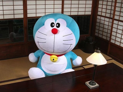 life size doraemon in japanese room