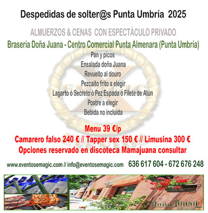 Restaurante para despedidas en Punta Umbría